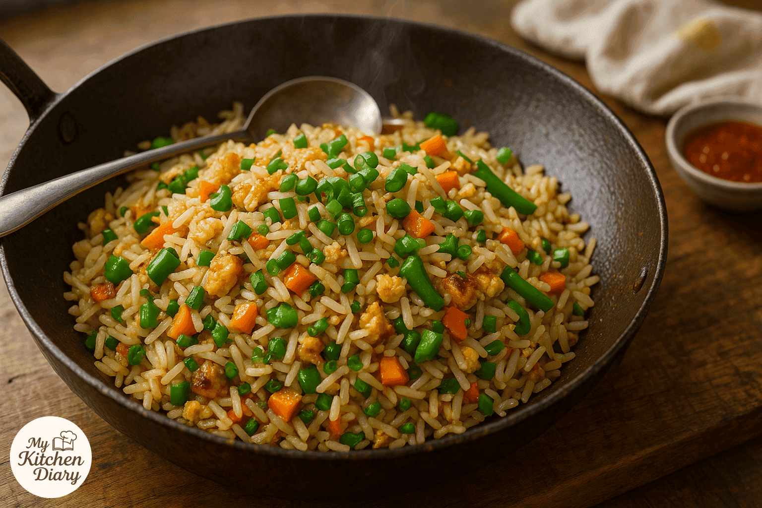 Egg Fried Rice (Indian Street Style)