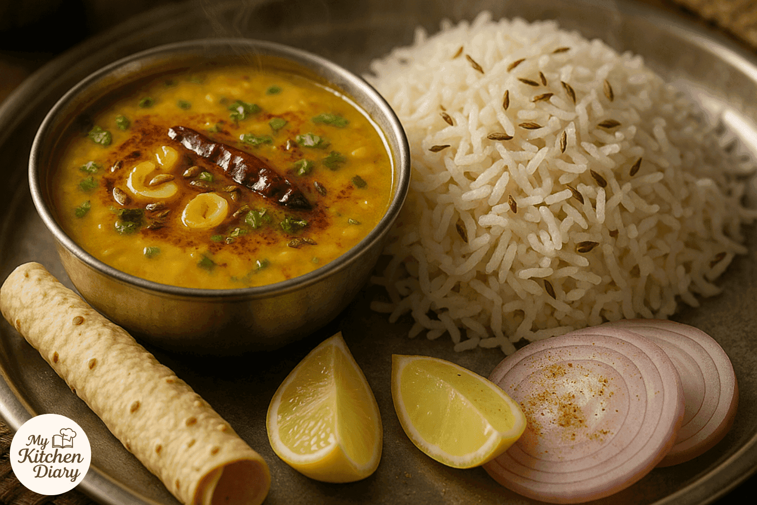 Dal Tadka & Jeera Rice Combo (Homestyle Restaurant Taste)