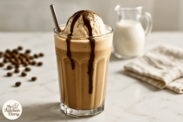 Cafe-Style Cold Coffee with Ice Cream at Home